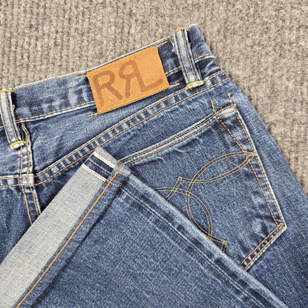 Ralph Lauren Double RL Slim Straight Blue Denim Jeans